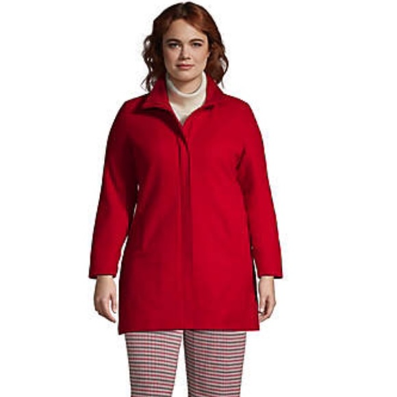 Lands End Plus Size Insulated Wool Coat - Picture 6 of 11